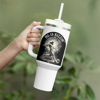 He Is Rizzin Tumbler With Handle Funny Christian Faith Soccer Player Gift