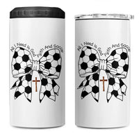 All I Need Is God Faith And Soccer 4 in 1 Can Cooler Tumbler Christian Gift