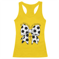 All I Need Is God Faith And Soccer Racerback Tank Top Christian Gift