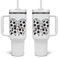 All I Need Is God Faith And Soccer Tumbler With Handle Christian Gift