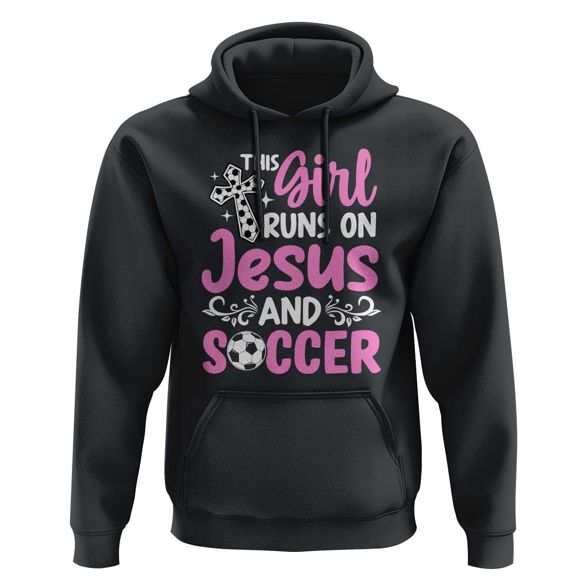 This Girl Runs On Jesus And Soccer Hoodie Christian Soccer Mom