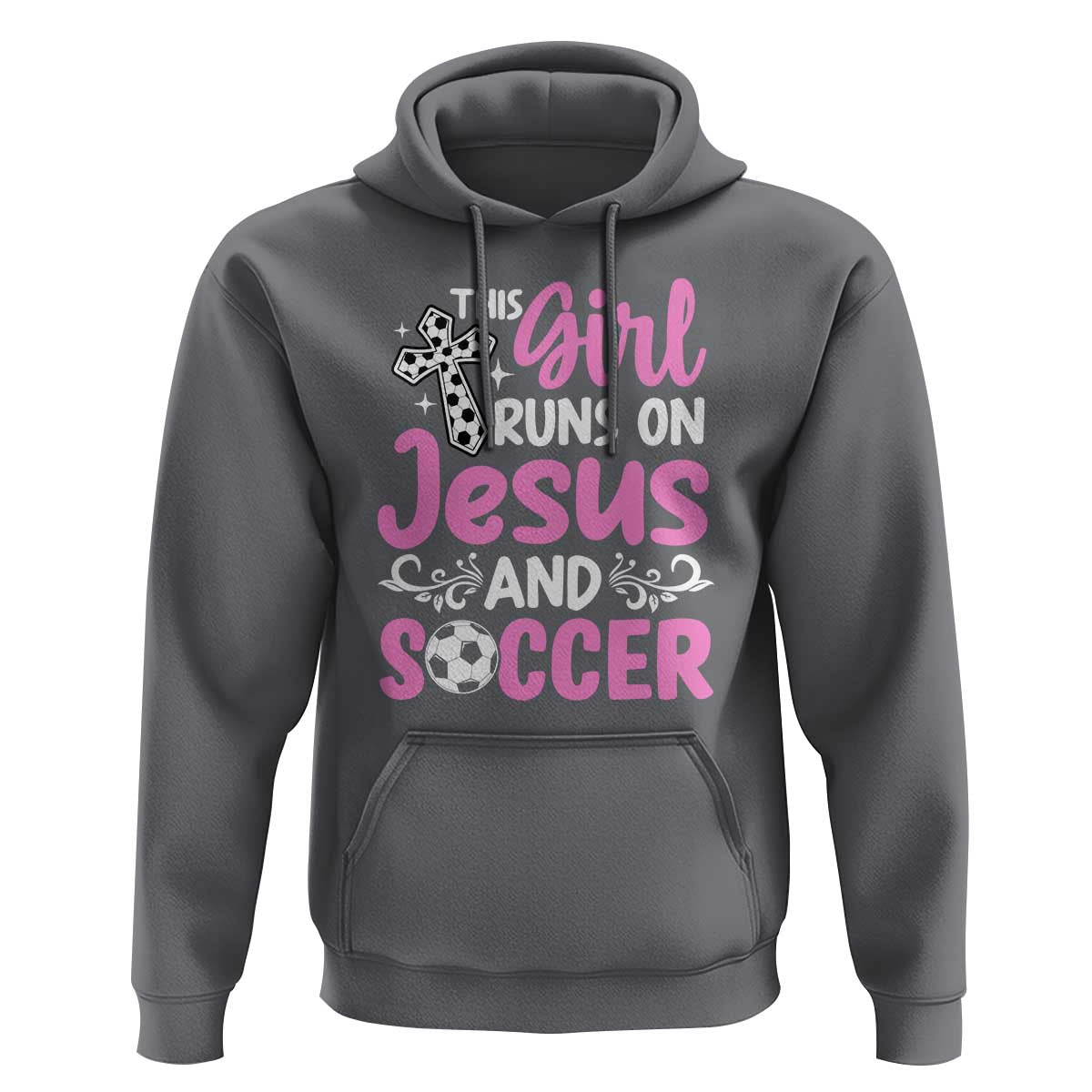 This Girl Runs On Jesus And Soccer Hoodie Christian Soccer Mom