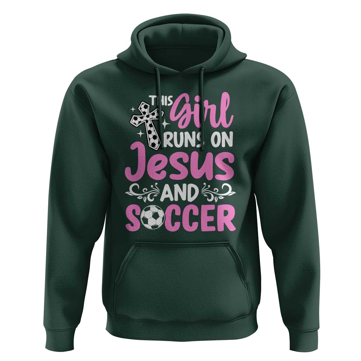 This Girl Runs On Jesus And Soccer Hoodie Christian Soccer Mom