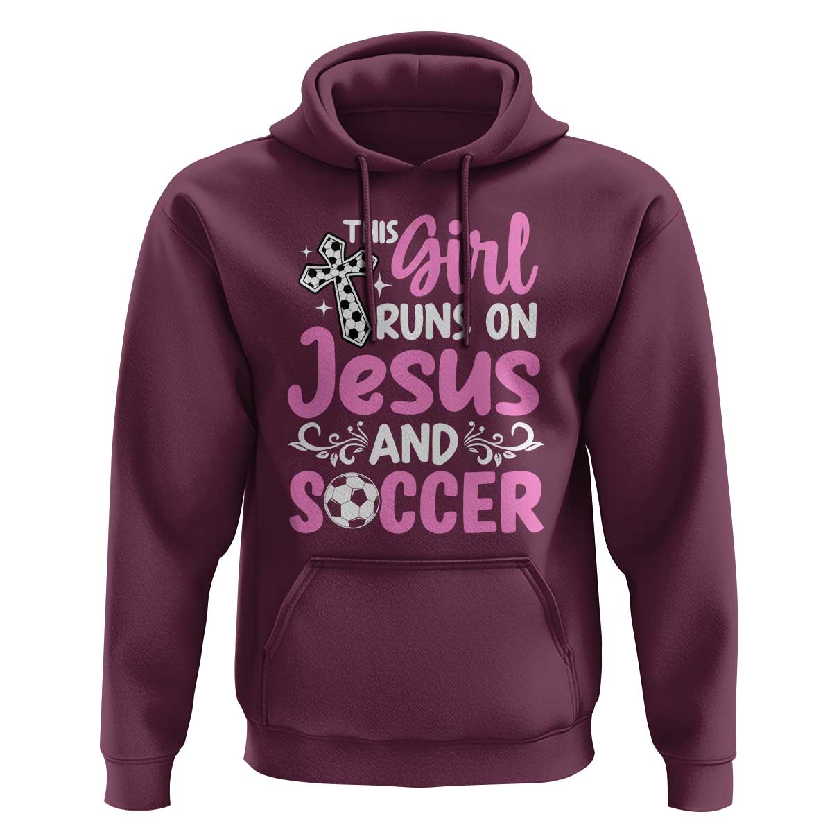 This Girl Runs On Jesus And Soccer Hoodie Christian Soccer Mom