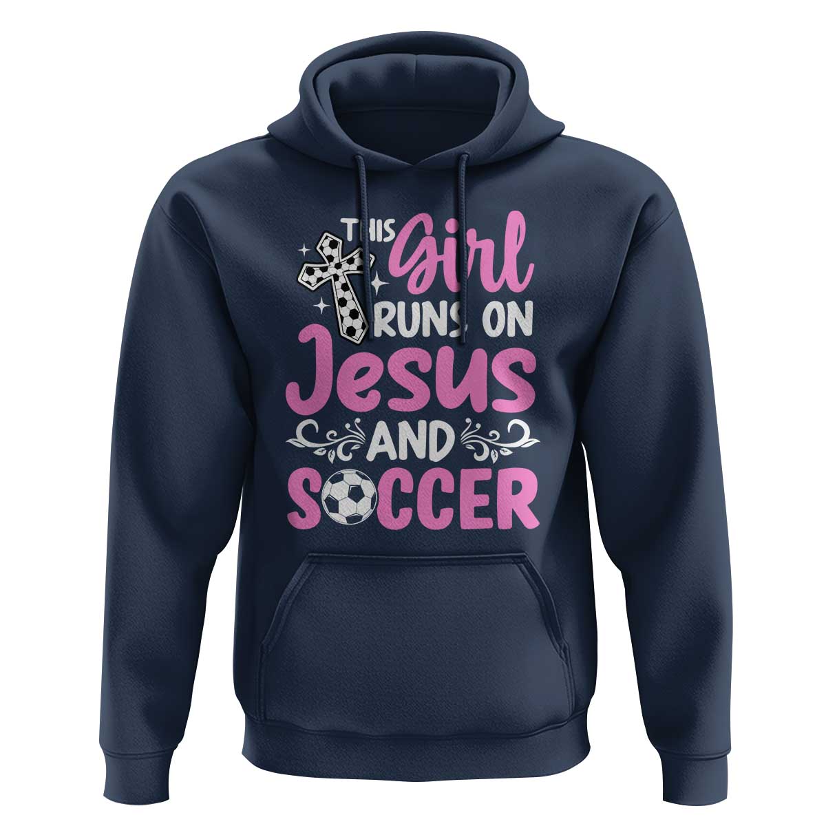 This Girl Runs On Jesus And Soccer Hoodie Christian Soccer Mom