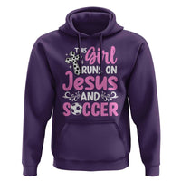 This Girl Runs On Jesus And Soccer Hoodie Christian Soccer Mom