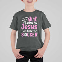 This Girl Runs On Jesus And Soccer T Shirt For Kid Christian Soccer Mom