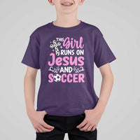 This Girl Runs On Jesus And Soccer T Shirt For Kid Christian Soccer Mom
