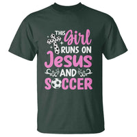 This Girl Runs On Jesus And Soccer T Shirt Christian Soccer Mom