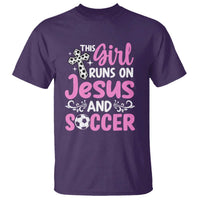 This Girl Runs On Jesus And Soccer T Shirt Christian Soccer Mom