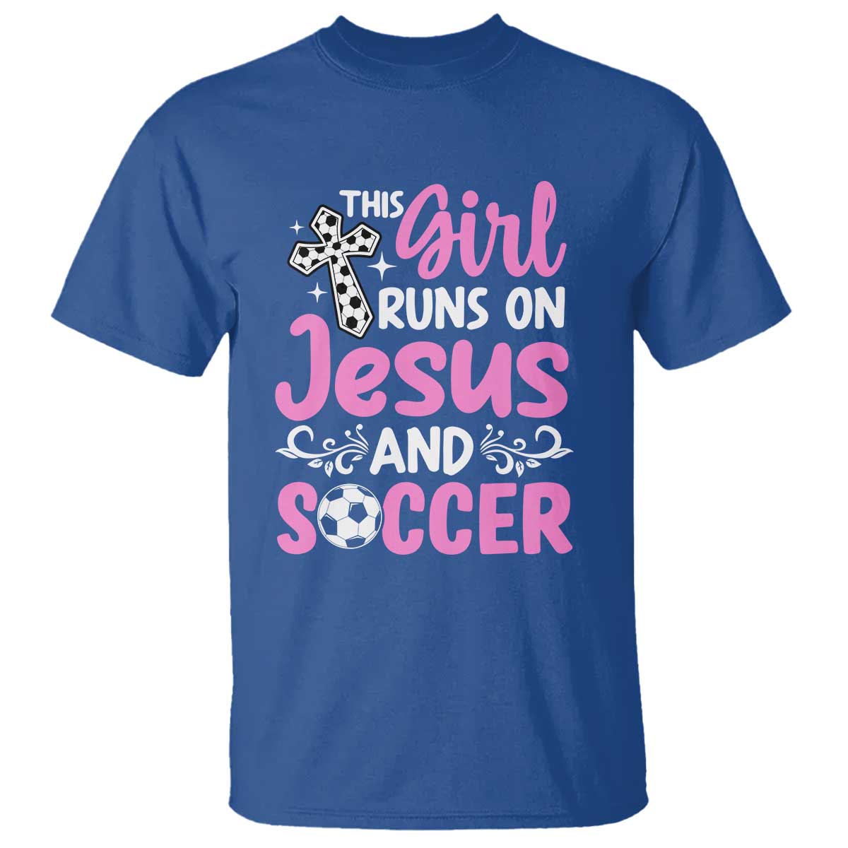 This Girl Runs On Jesus And Soccer T Shirt Christian Soccer Mom