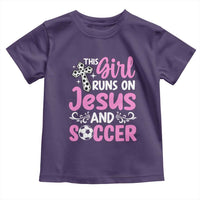 This Girl Runs On Jesus And Soccer Toddler T Shirt Christian Soccer Mom