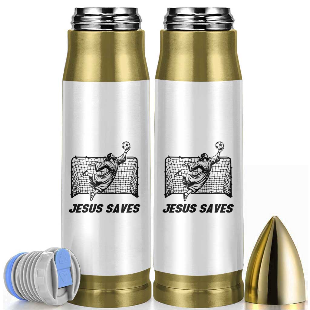 Jesus Saves Bullet Tumbler Funny Christian Soccer Goalie