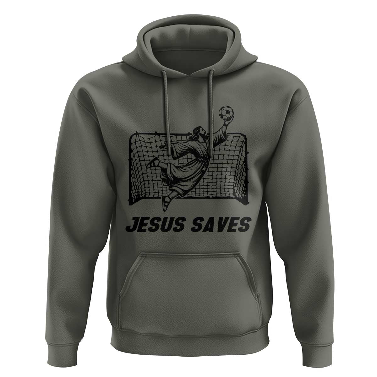 Jesus Saves Hoodie Funny Christian Soccer Goalie