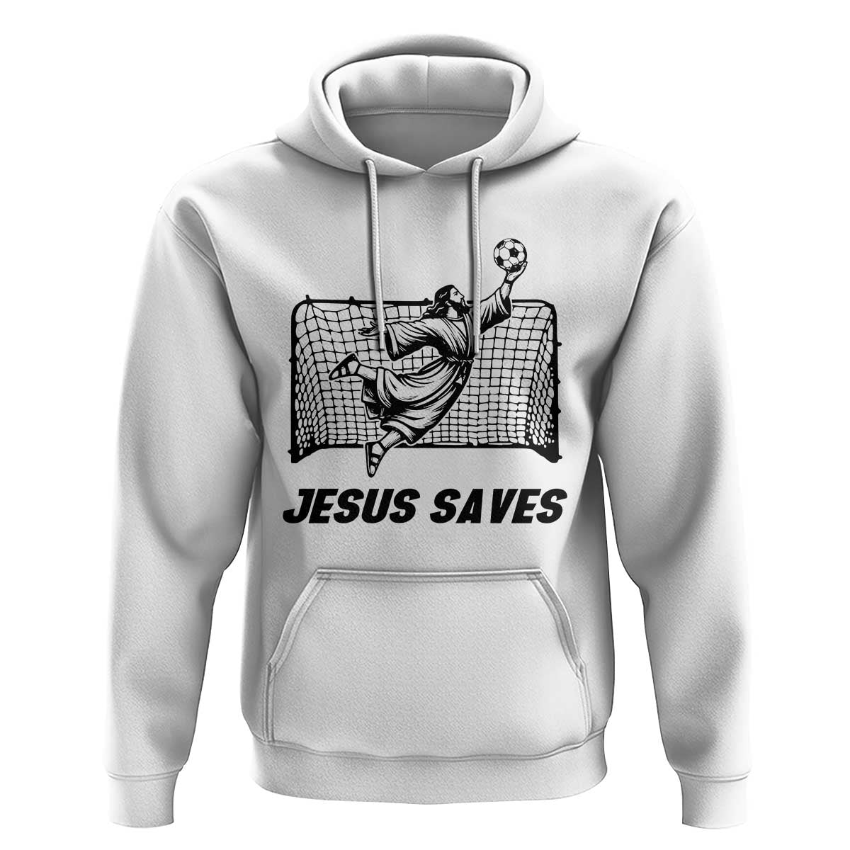 Jesus Saves Hoodie Funny Christian Soccer Goalie