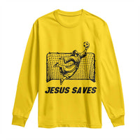 Jesus Saves Long Sleeve Shirt Funny Christian Soccer Goalie