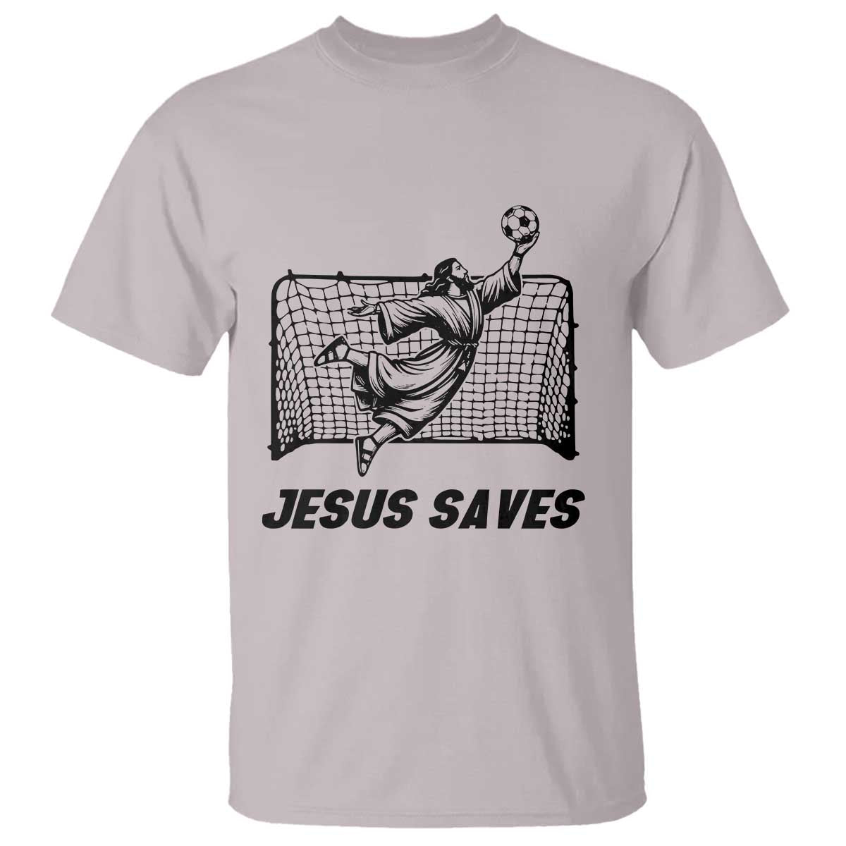 Jesus Saves T Shirt Funny Christian Soccer Goalie