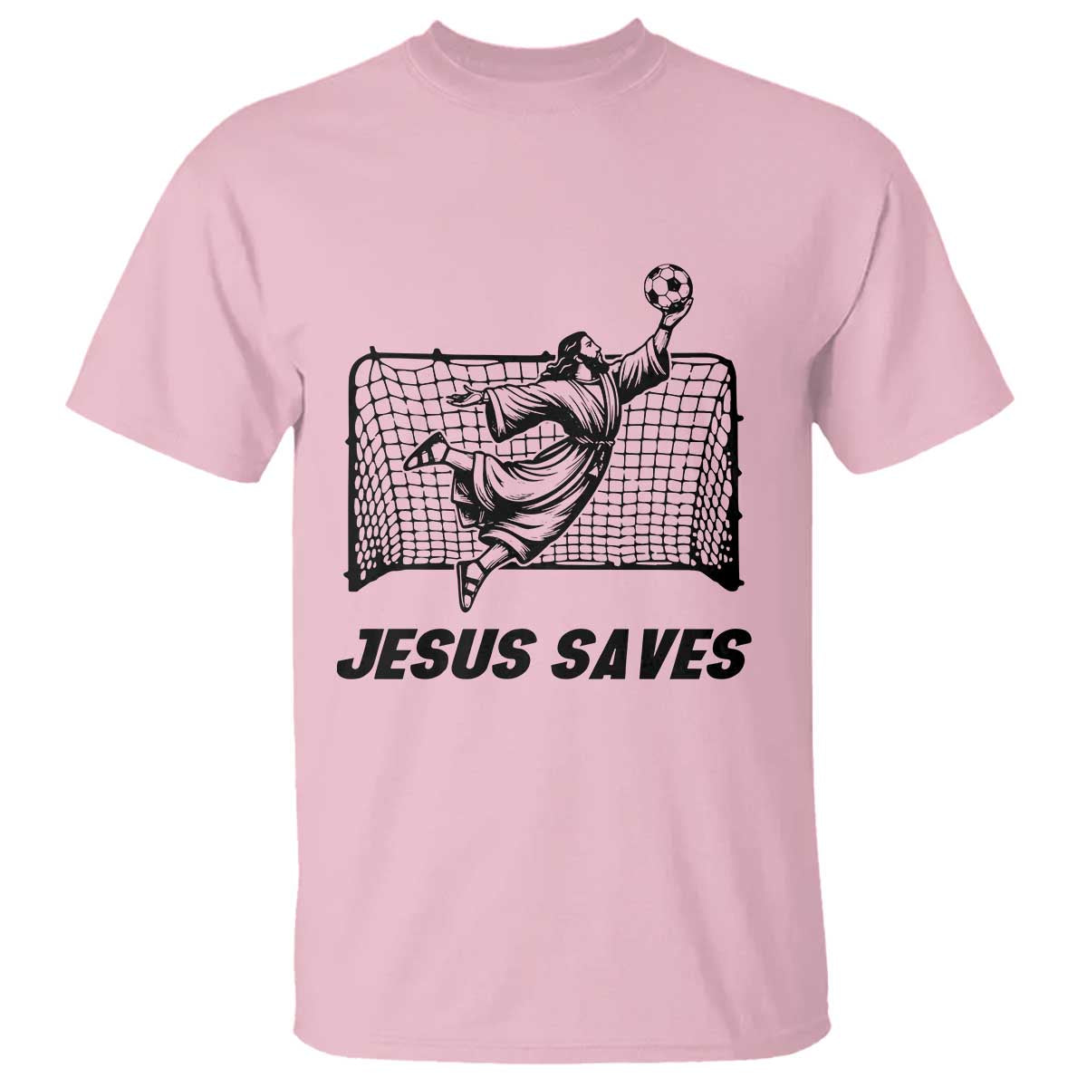 Jesus Saves T Shirt Funny Christian Soccer Goalie