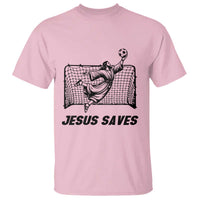 Jesus Saves T Shirt Funny Christian Soccer Goalie