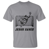 Jesus Saves T Shirt Funny Christian Soccer Goalie