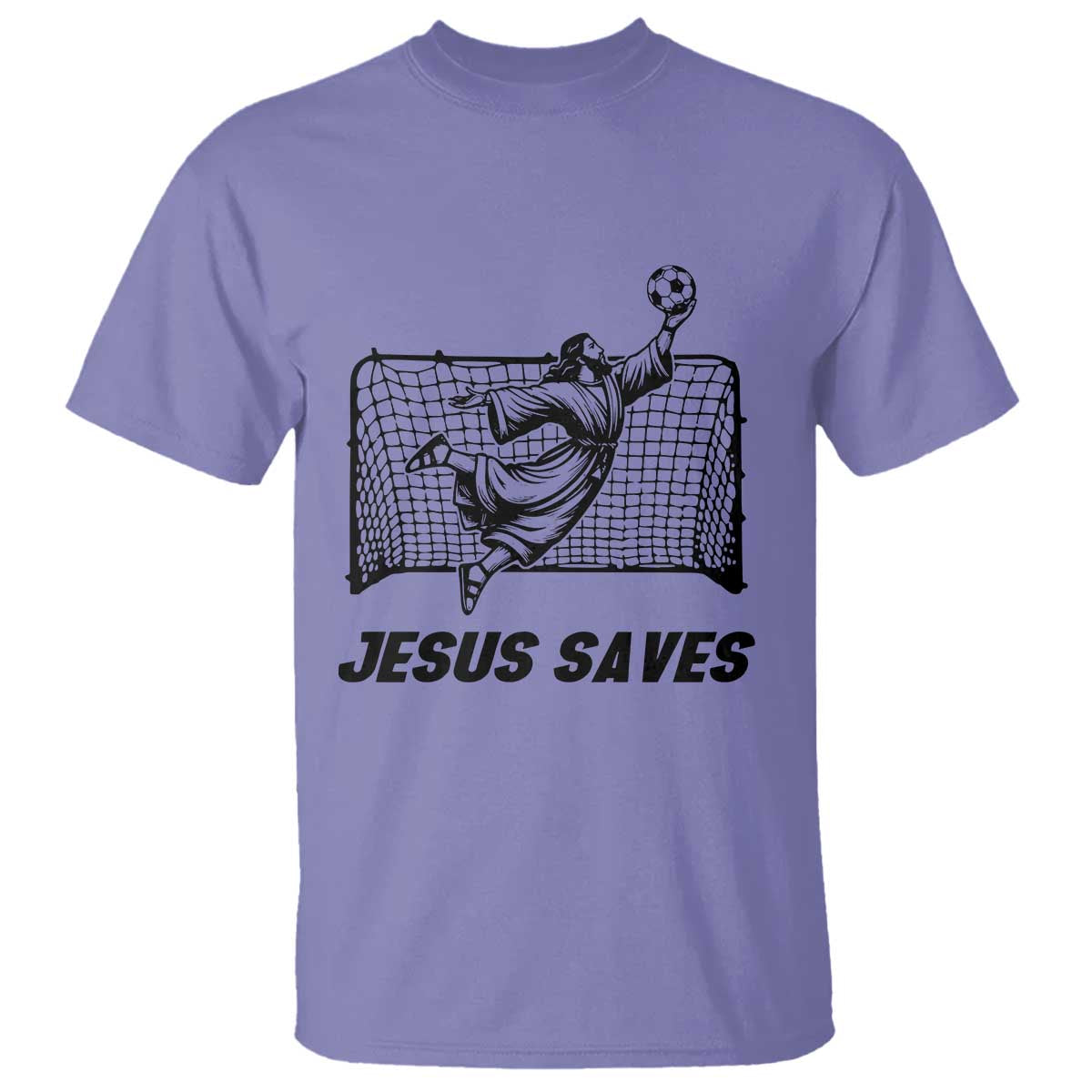 Jesus Saves T Shirt Funny Christian Soccer Goalie