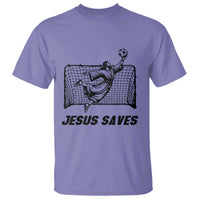 Jesus Saves T Shirt Funny Christian Soccer Goalie