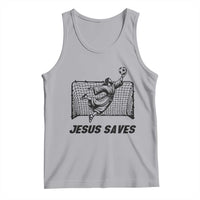 Jesus Saves Tank Top Funny Christian Soccer Goalie