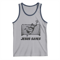 Jesus Saves Tank Top Funny Christian Soccer Goalie
