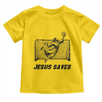 Jesus Saves Toddler T Shirt Funny Christian Soccer Goalie