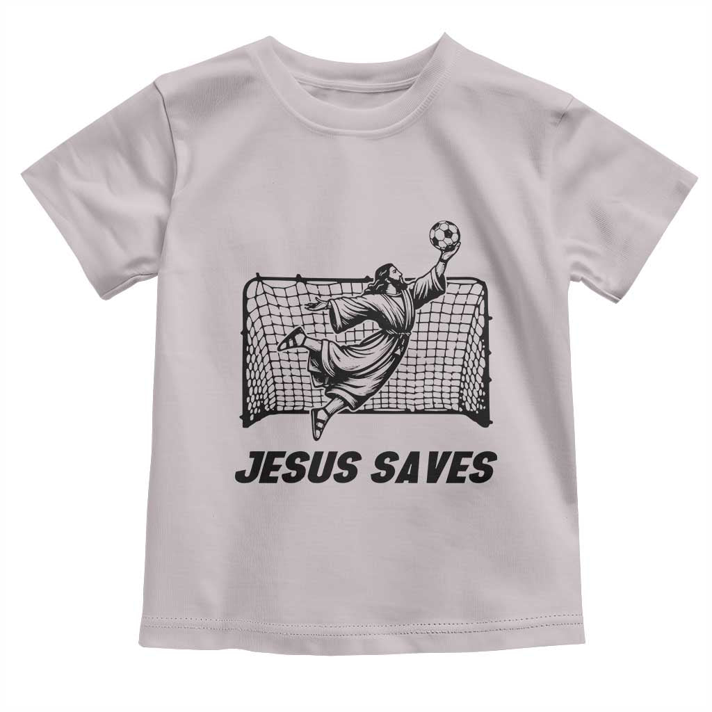 Jesus Saves Toddler T Shirt Funny Christian Soccer Goalie