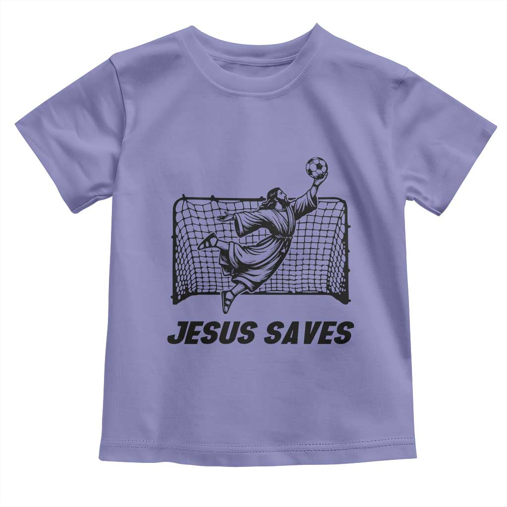Jesus Saves Toddler T Shirt Funny Christian Soccer Goalie