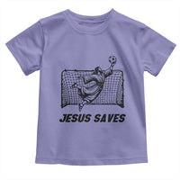 Jesus Saves Toddler T Shirt Funny Christian Soccer Goalie