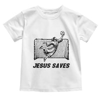 Jesus Saves Toddler T Shirt Funny Christian Soccer Goalie