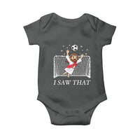I Saw That Baby Onesie Funny Jesus Goalie Soccer Player