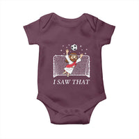 I Saw That Baby Onesie Funny Jesus Goalie Soccer Player