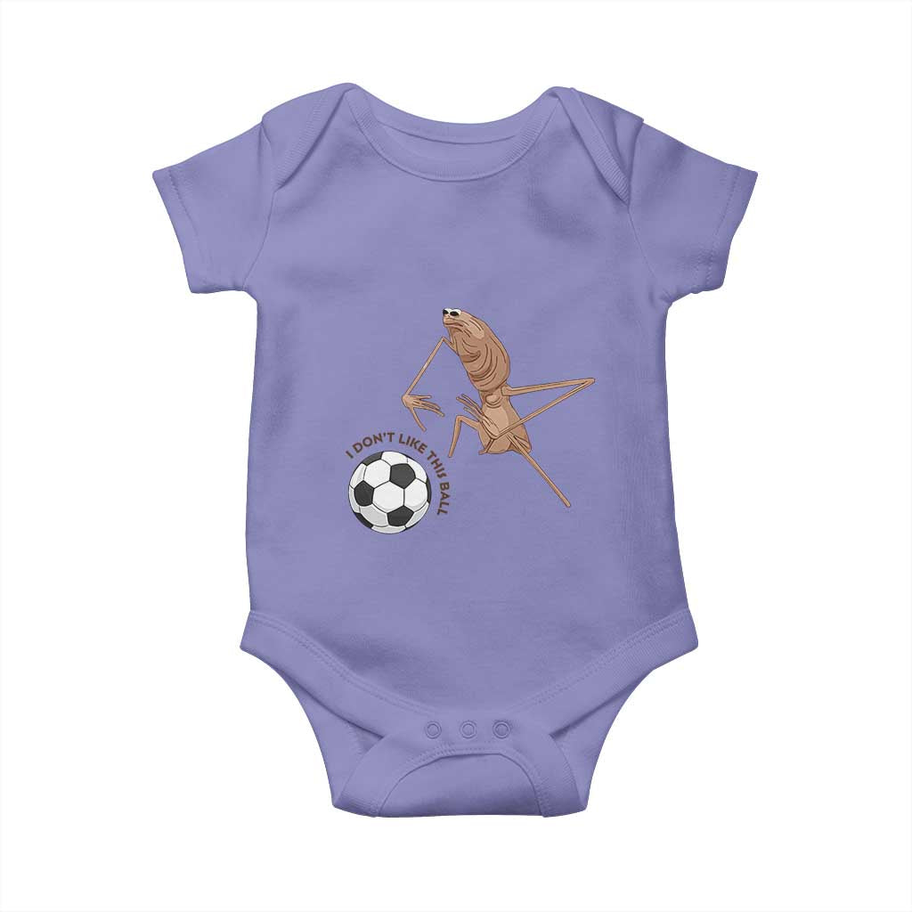 Funny Marcus The Worm Soccer Lover Baby Onesie I Do Not Like This Ball