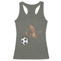 Funny Marcus The Worm Soccer Lover Racerback Tank Top I Do Not Like This Ball