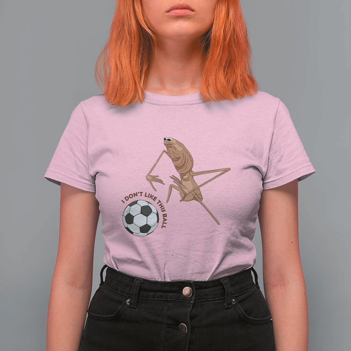 Funny Marcus The Worm Soccer Lover T Shirt For Women I Do Not Like This Ball