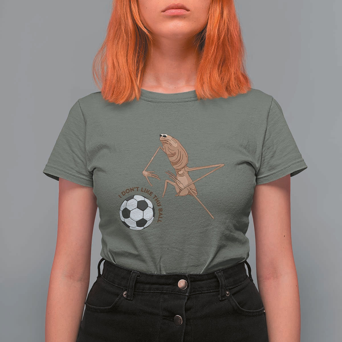 Funny Marcus The Worm Soccer Lover T Shirt For Women I Do Not Like This Ball