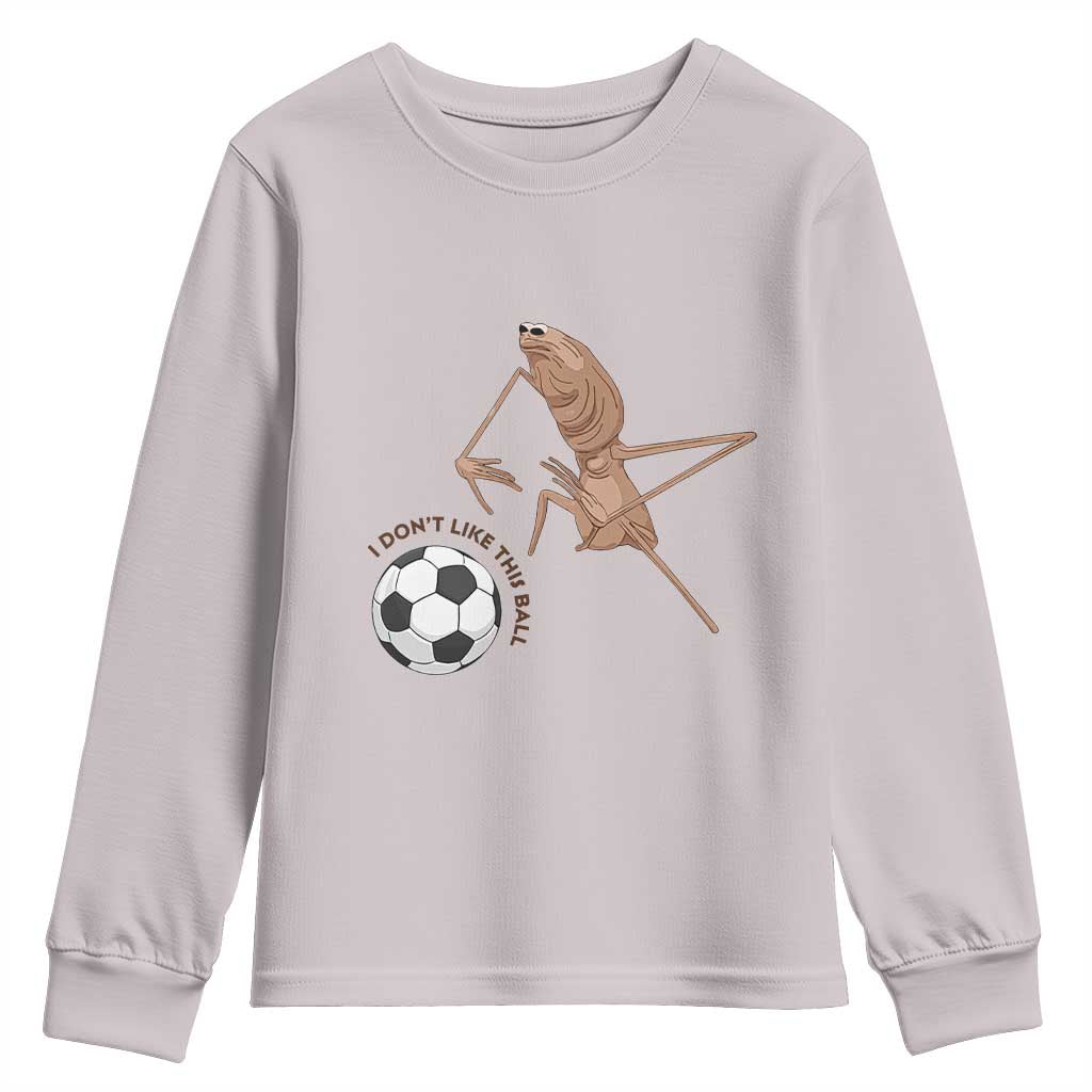 Funny Marcus The Worm Soccer Lover Youth Sweatshirt I Do Not Like This Ball