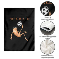 Funny Marcus The Worm Soccer Lover Garden Flag Just Kickin It