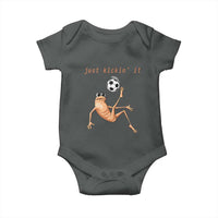 Funny Marcus The Worm Soccer Lover Baby Onesie Just Kickin It