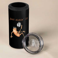 Funny Marcus The Worm Soccer Lover 4 in 1 Can Cooler Tumbler Just Kickin It