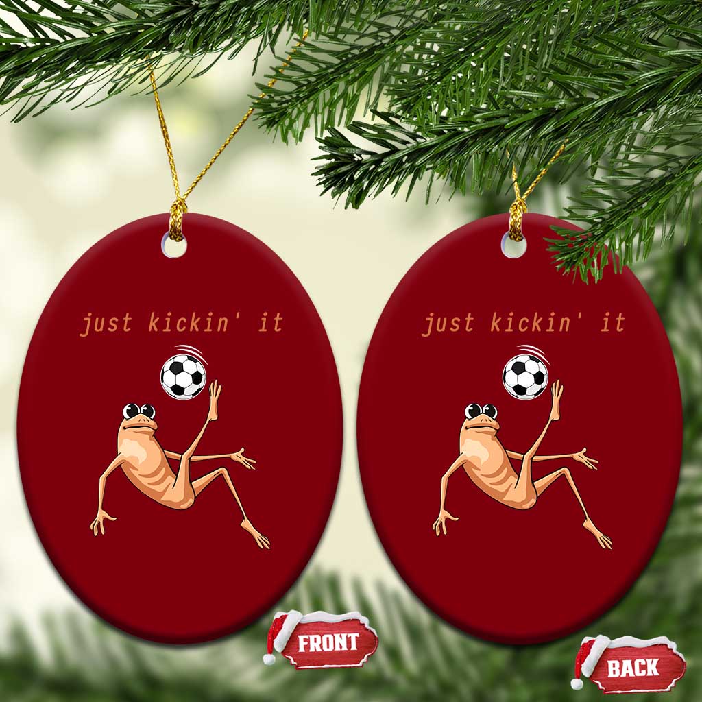Funny Marcus The Worm Soccer Lover Ceramic Ornament Just Kickin It