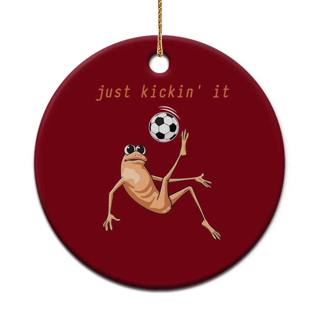 Funny Marcus The Worm Soccer Lover Ceramic Ornament Just Kickin It