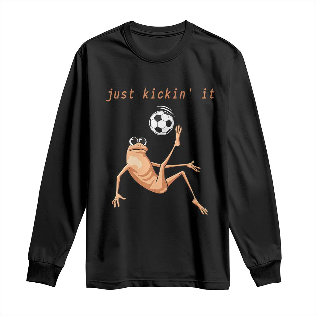 Funny Marcus The Worm Soccer Lover Long Sleeve Shirt Just Kickin It