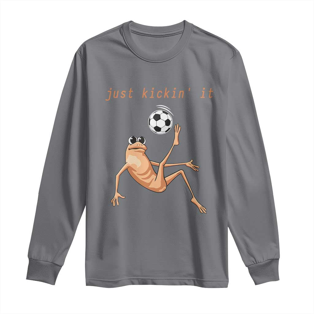 Funny Marcus The Worm Soccer Lover Long Sleeve Shirt Just Kickin It