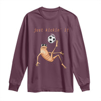 Funny Marcus The Worm Soccer Lover Long Sleeve Shirt Just Kickin It
