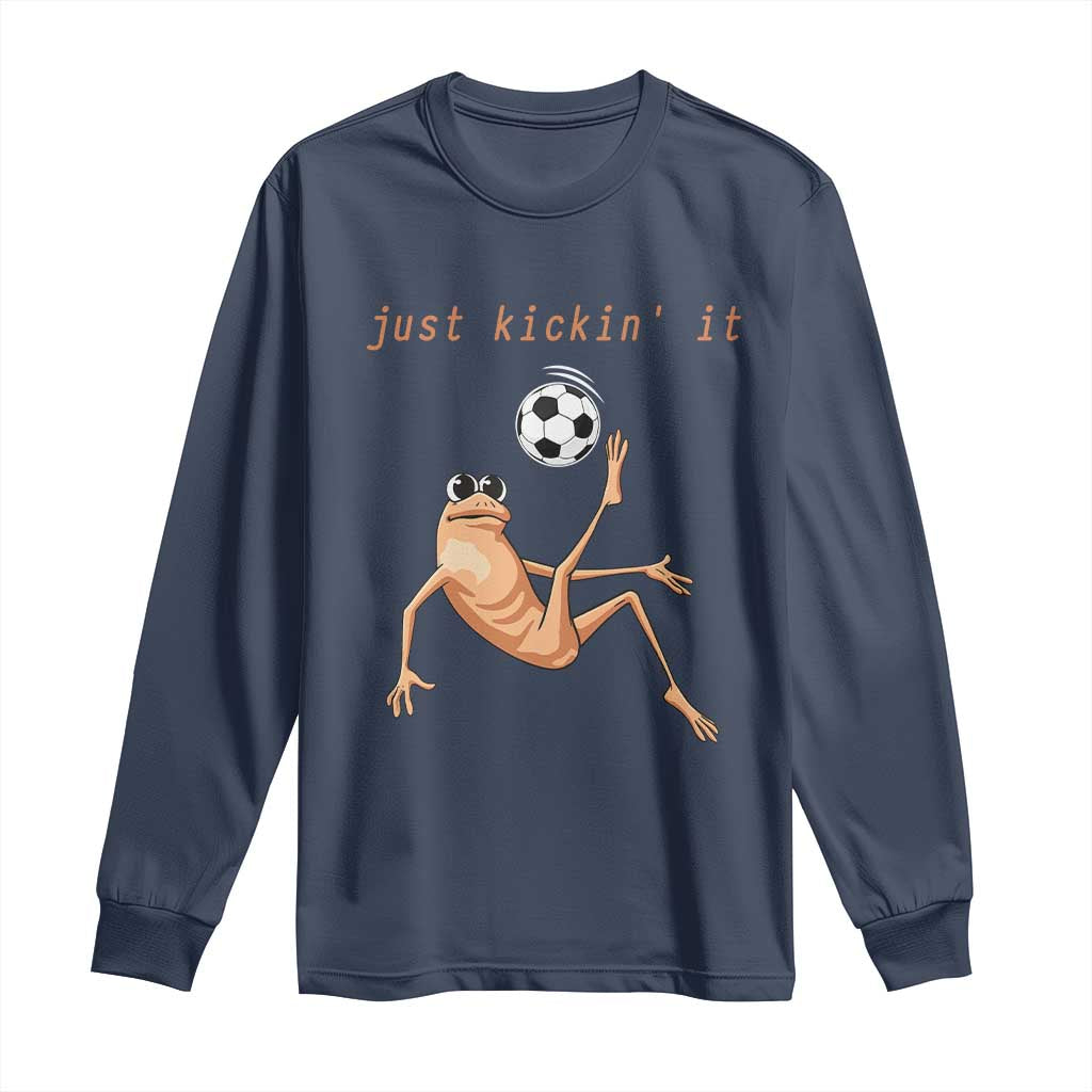Funny Marcus The Worm Soccer Lover Long Sleeve Shirt Just Kickin It