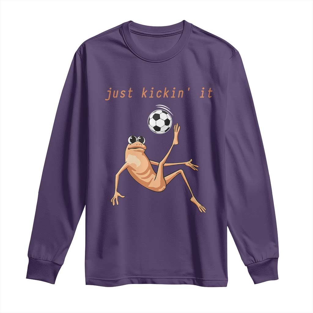 Funny Marcus The Worm Soccer Lover Long Sleeve Shirt Just Kickin It